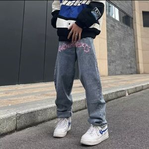 Men Streetwear Jeans Black/Blue Y2K Trendystyles